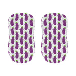 Cartoon Eggplant Pattern Print Bar Stool Covers