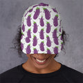 Cartoon Eggplant Pattern Print Baseball Cap