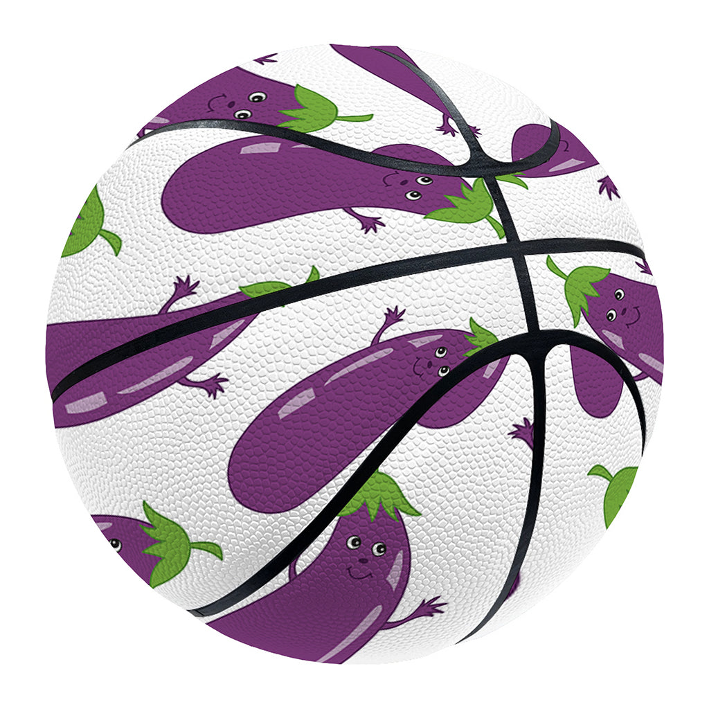 Cartoon Eggplant Pattern Print Basketball