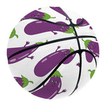 Cartoon Eggplant Pattern Print Basketball