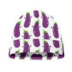 Cartoon Eggplant Pattern Print Beanie