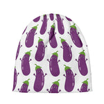 Cartoon Eggplant Pattern Print Beanie