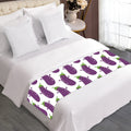 Cartoon Eggplant Pattern Print Bed Runner