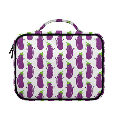 Cartoon Eggplant Pattern Print Briefcase Bible Bag