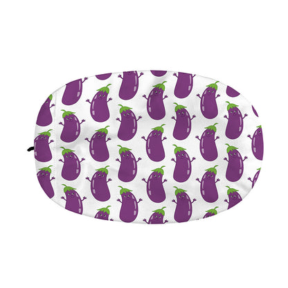 Cartoon Eggplant Pattern Print Car Side Mirror Covers