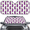 Cartoon Eggplant Pattern Print Car Windshield Sun Shade