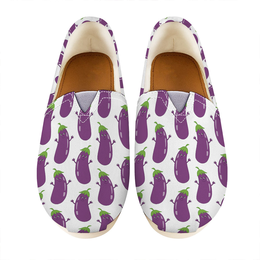 Cartoon Eggplant Pattern Print Casual Shoes