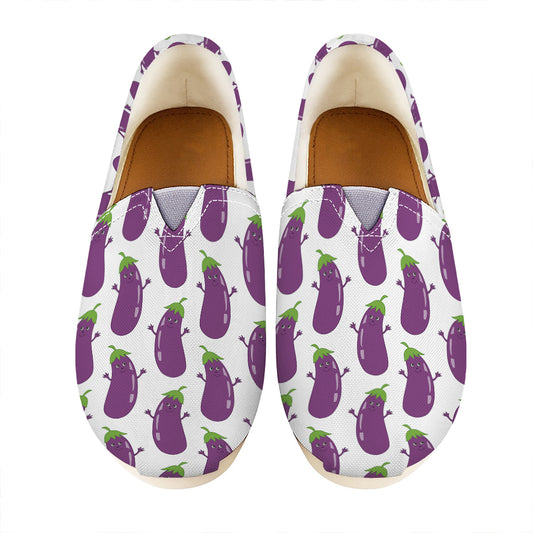 Cartoon Eggplant Pattern Print Casual Shoes