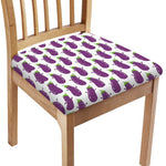 Cartoon Eggplant Pattern Print Chair Cushion Cover