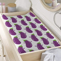 Cartoon Eggplant Pattern Print Changing Pad Cover