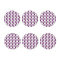 Cartoon Eggplant Pattern Print Coaster Set