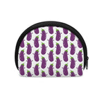 Cartoon Eggplant Pattern Print Coin Purse