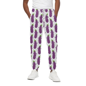 Cartoon Eggplant Pattern Print Cotton Pants