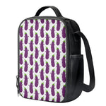 Cartoon Eggplant Pattern Print Crossbody Lunch Bag