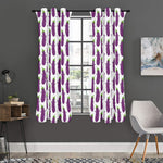 Cartoon Eggplant Pattern Print Curtain