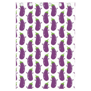 Cartoon Eggplant Pattern Print Curtain