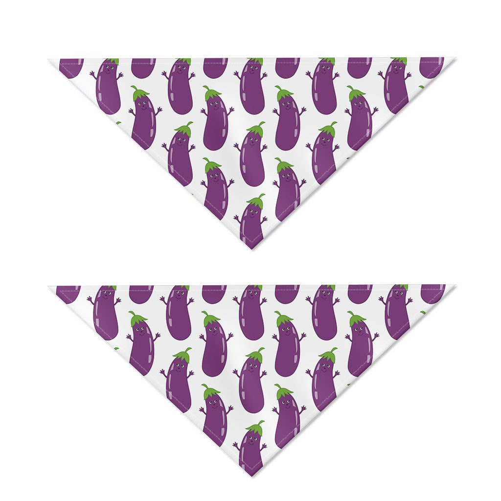 Cartoon Eggplant Pattern Print Dog Bandana