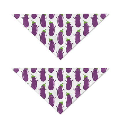 Cartoon Eggplant Pattern Print Dog Bandana