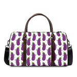 Cartoon Eggplant Pattern Print Duffle Bag