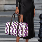 Cartoon Eggplant Pattern Print Duffle Bag