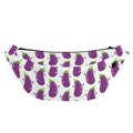 Cartoon Eggplant Pattern Print Fanny Pack