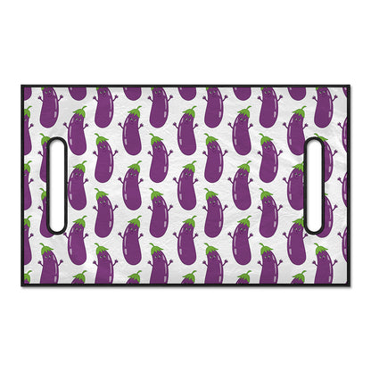 Cartoon Eggplant Pattern Print Golf Cart Seat Cover