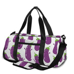 Cartoon Eggplant Pattern Print Gym Bag