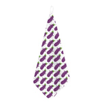 Cartoon Eggplant Pattern Print Hand Towel