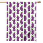 Cartoon Eggplant Pattern Print House Flag