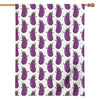 Cartoon Eggplant Pattern Print House Flag