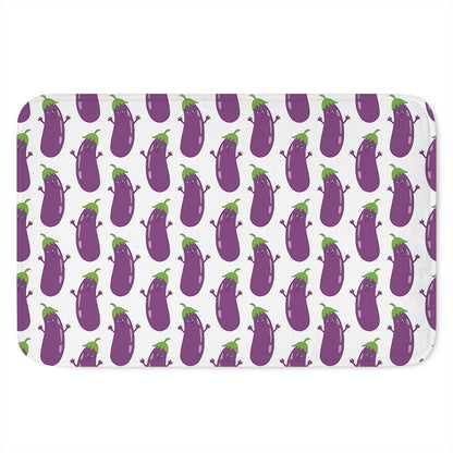 Cartoon Eggplant Pattern Print Indoor Door Mat