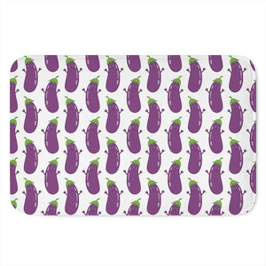 Cartoon Eggplant Pattern Print Indoor Door Mat