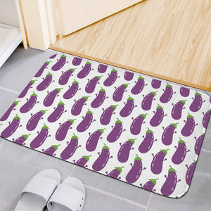 Cartoon Eggplant Pattern Print Indoor Door Mat