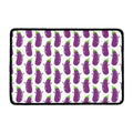 Cartoon Eggplant Pattern Print Kitchen Mat