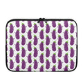 Cartoon Eggplant Pattern Print Laptop Sleeve
