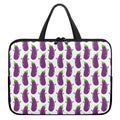 Cartoon Eggplant Pattern Print Laptop Sleeve With Handle