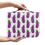 Cartoon Eggplant Pattern Print Leather Bible Cover