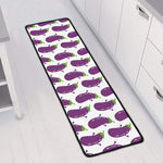 Cartoon Eggplant Pattern Print Long Kitchen Mat
