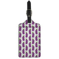 Cartoon Eggplant Pattern Print Luggage Tag