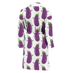 Cartoon Eggplant Pattern Print Men's Bathrobe