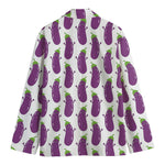 Cartoon Eggplant Pattern Print Men's Blazer