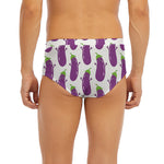 Cartoon Eggplant Pattern Print Men's Briefs