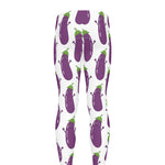 Cartoon Eggplant Pattern Print Men's leggings