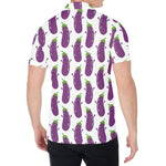 Cartoon Eggplant Pattern Print Men's Shirt