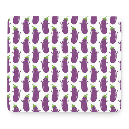 Cartoon Eggplant Pattern Print Mouse Pad