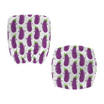 Cartoon Eggplant Pattern Print Office Chair Cover