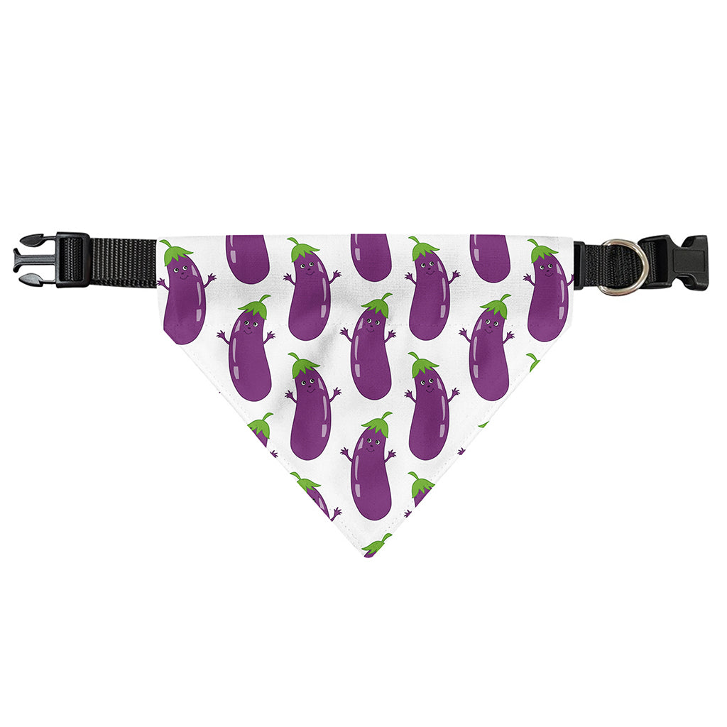Cartoon Eggplant Pattern Print Over The Collar Dog Bandana