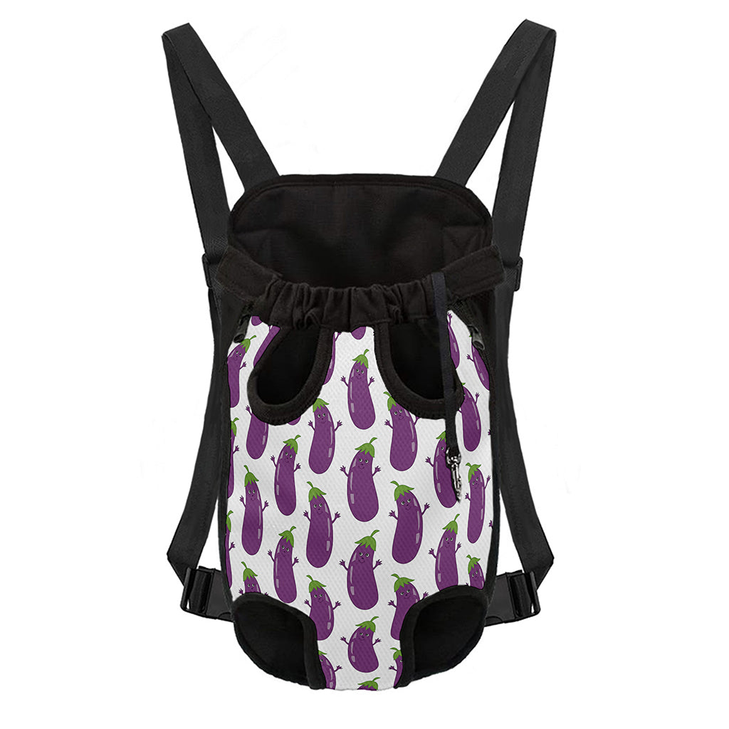 Cartoon Eggplant Pattern Print Pet Carrier Backpack