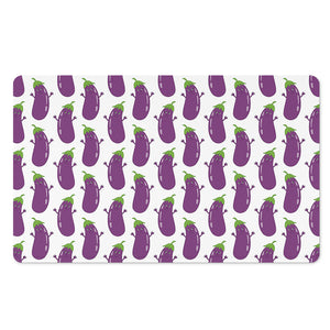 Cartoon Eggplant Pattern Print Polyester Doormat