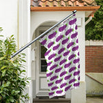 Cartoon Eggplant Pattern Print Polyester Flag